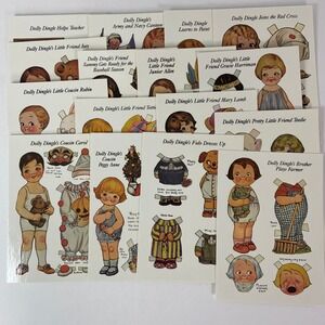 16 Dolly Dingle Paper Doll Postcards Grace G Drayton Dover Publications 1984 Set